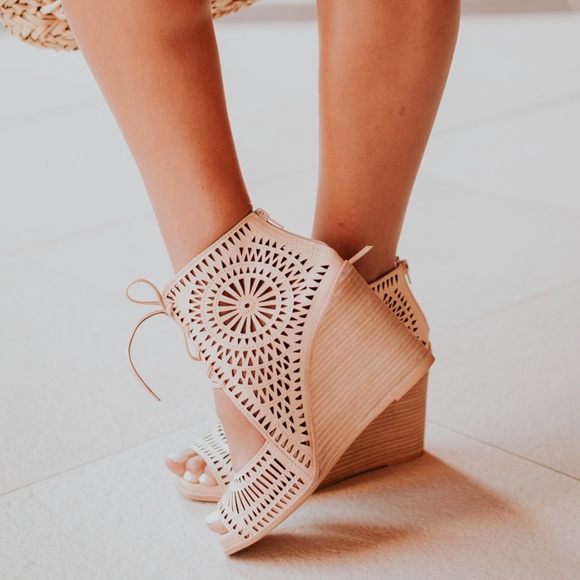 jeffrey campbell laser cut wedge